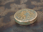 Handmade Hammered EDC Coin / Worry Coin / Paperweight - 36mm dia. x 7.5mm - 65g - Verdigris Patinated BRONZE