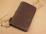 DISCOUNTED (seconds): Handmade 'Explorer 3' Leather Traveler's / Travellers Notebook Cover - Moleskine Pocket 9x14cm / Field Notes - Brown MP01